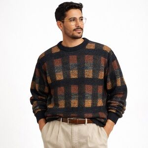 Vintage wool sweater grandpa made in Italy Brand RAFFI
